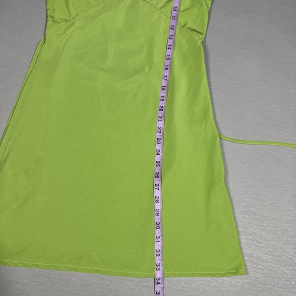 Peppermayo Audrey Vintage Slip Dress Size 6 Green V-Neck A Line Soft Coquette - Picture 7 of 10